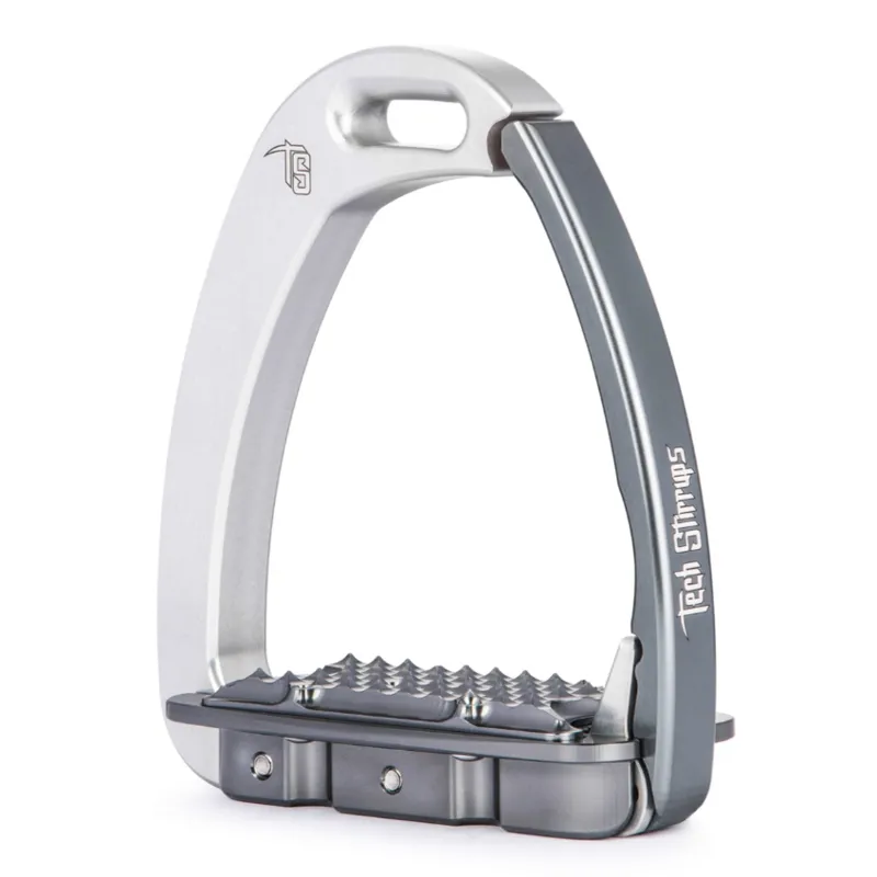 Tech Venice Children's Safety Stirrups - Silver/Titanium